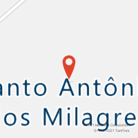 Mapa com localização da Agência AGC SANTO ANTONIO DOS MILAGRES