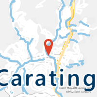 Mapa com localização da Agência AGF CENTRO DE CARATINGA